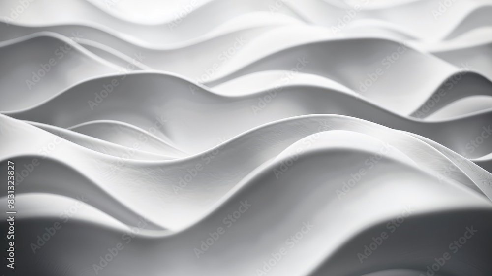 Poster gray wave pattern background with soft curves and subtle gradients, ideal for a sleek and sophistica