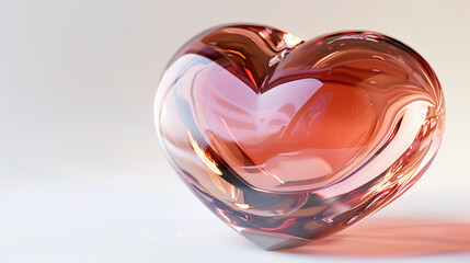 A Glassy heart-shaped like notification icon with a 3D effect