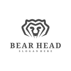 Bear logo vector template, Creative Bear head logo design concepts