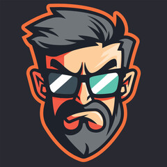 Geek man cartoon vector illustration