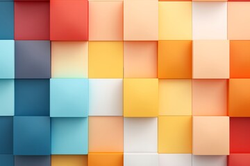 Create a seamless, repeating pattern of 3D cubes with a warm color palette and subtle shadows
