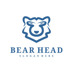 Obraz premium Bear logo vector template, Creative Bear head logo design concepts