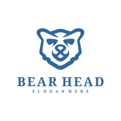 Bear logo vector template, Creative Bear head logo design concepts