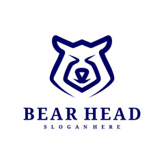 Bear logo vector template, Creative Bear head logo design concepts