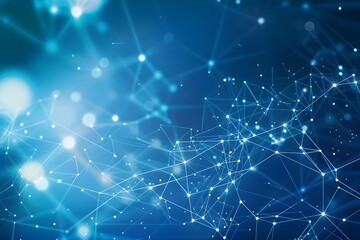 Abstract Technology Background with Polygonal Network