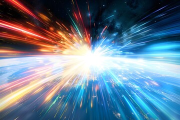 Abstract representation of global communication and technology.