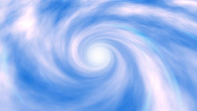 A swirling vortex spiral of blue sky.