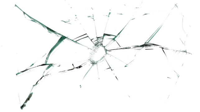 Broken glass cut out