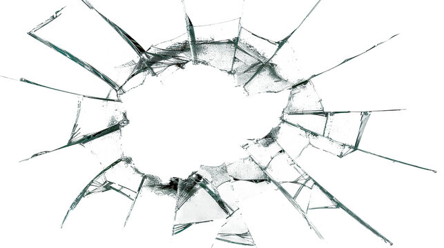 Broken glass cut out