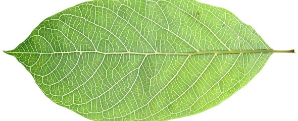 Obraz premium Closeup of Leaf Texture with Intricate Veins and Petiole on Transparent Background
