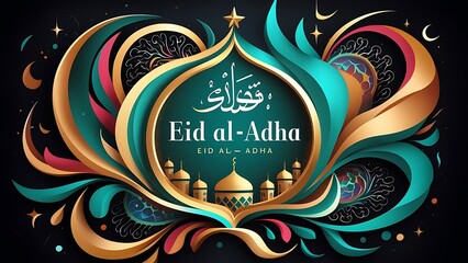 Eid al-Adha-themed artwork involves combining elements of the celebration with artistic concepts