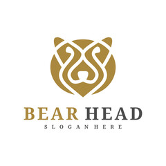 Bear logo vector template, Creative Bear head logo design concepts