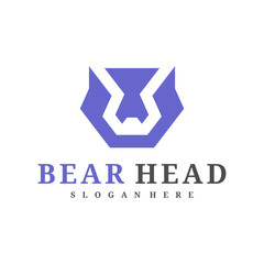Bear logo vector template, Creative Bear head logo design concepts