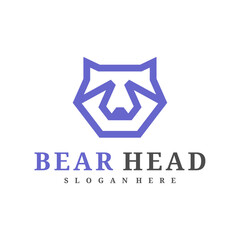 Bear logo vector template, Creative Bear head logo design concepts