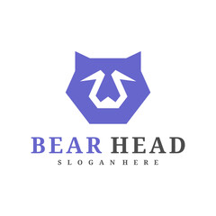 Bear logo vector template, Creative Bear head logo design concepts