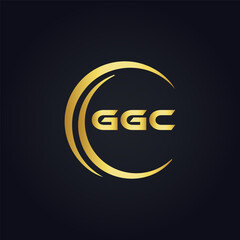 GGC logo. G G C design. White GGC letter. GGC, G G C letter logo design. G G C letter logo design in FIVE, FOUR, THREE, style. letter logo set in one artboard. G G C letter logo vector design.