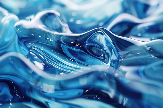 Close up view of blue liquid