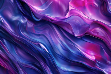 Fototapeta premium Abstract painting of purple and blue waves