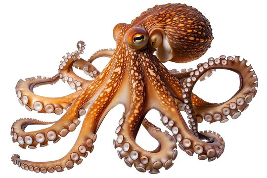 recommend clip art:  A vibrant PNG image showcasing an octopus, a fascinating cephalopod invertebrate.
