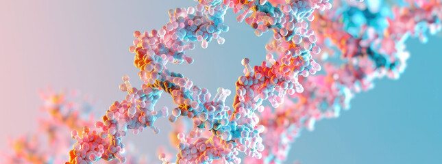 Obraz premium DNA double helix. DNA molecule structure. Medical science research of chromosome DNA genetic biotechnology in human genome cell. Science laboratory experiments analysis and genetic engineering study.