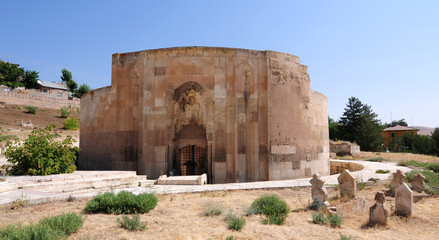 The Mama Hatun Tomb and Caravanserai in Tercan, Turkey, was built in the 12th century.