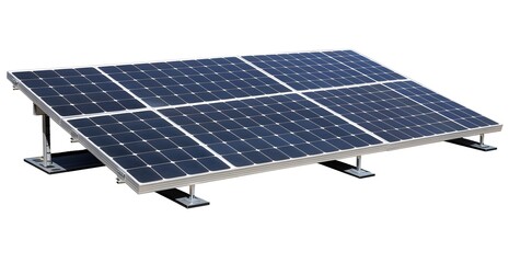High-quality PNG image of a solar panel with a white background.
