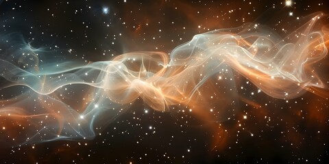 Illuminated Cosmic Veil: Ethereal Interstellar Gas and Dust by Distant Stars. Concept Astronomy, Interstellar Medium, Cosmic Dust, Astronomy Photography, Nebula