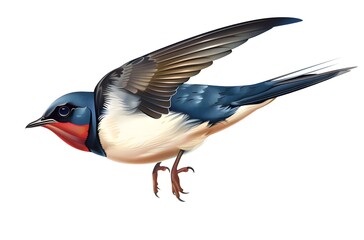 A high-resolution PNG image of a swallow, capturing the detail of its beak. - Powered by Adobe