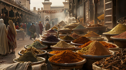 Oriental spices on the market
