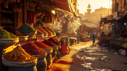 Oriental spices on the market