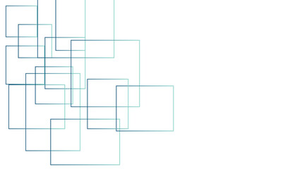 Abstract luxury blue geometric square and random lines on transparent background. Abstract blue lines pattern texture business background.