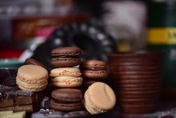 macaroons and coffee