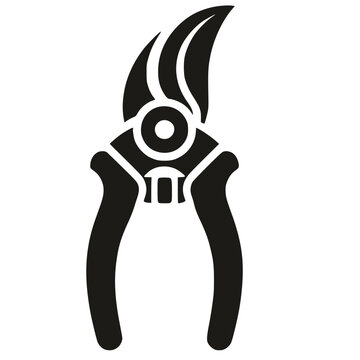 black pruning shears isolated clip art preview