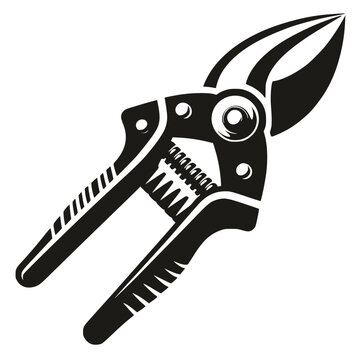 black garden shears isolated clip art preview