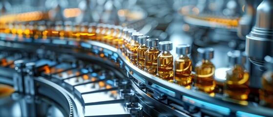 Aerial view of futuristic pharma packaging