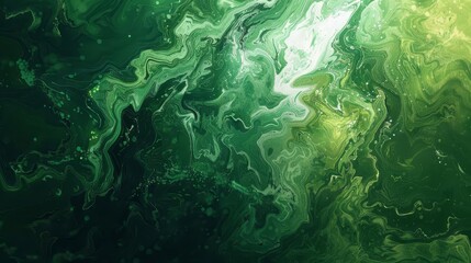 Fototapeta na wymiar mesmerizing emerald green water with an otherworldly abstract quality ai generated digital art