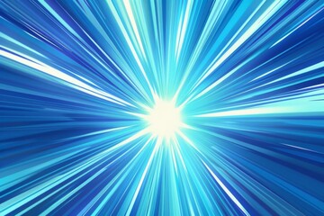A blue and white radial background with a glowing center.