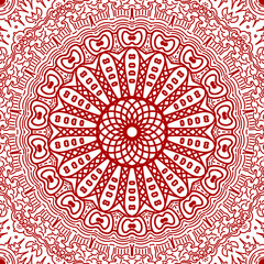 Mandala apples tree on earth pattern