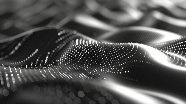 3D abstract wavy dot science modern buissness background