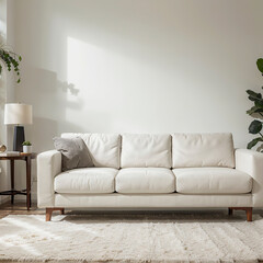 modern living room interior design with white sofa