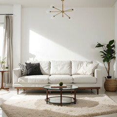 modern living room interior design white sofa