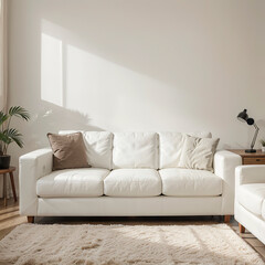 modern living room interior design white sofa