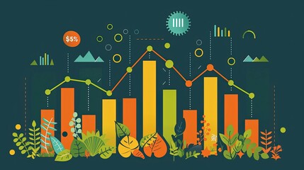 Growth and Sustainability in Business

Description:
Illustrations showcasing business growth and sustainability, featuring graphs, charts, and plant elements symbolizing progress and eco-friendliness.