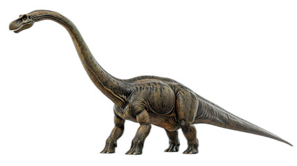 Fototapeta premium Majestic Brachiosaurus Dinosaur Isolated on White Background