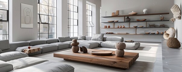 contemporary living room with minimalist design