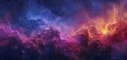 Majestic nebula in a frontal view