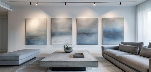 contemporary urban living room with clean lines and a modern aesthetic