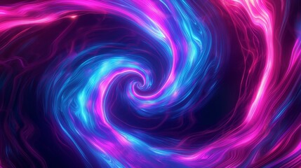 A swirling vortex of vibrant, neon colors blending seamlessly into one another, creating a mesmerizing and fluid pattern that seems to pulse 