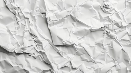 Obraz premium Paper crumpled texture. Clean empty white wrinkled paper background