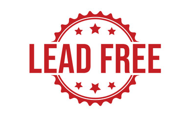 Lead Free rubber stamp vector illustration on white background